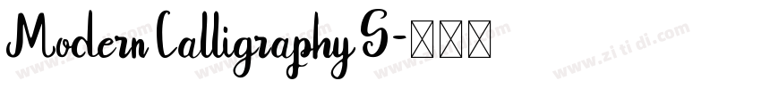 Modern Calligraphy S字体转换